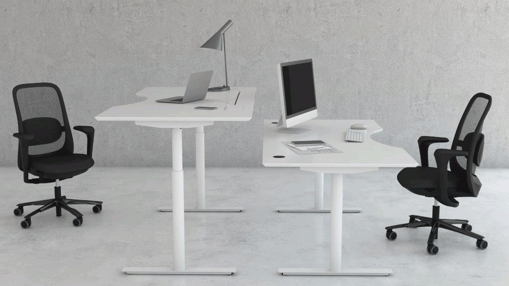 "Clara" : Bureau électrique + Plateau rectangle 160 x 80