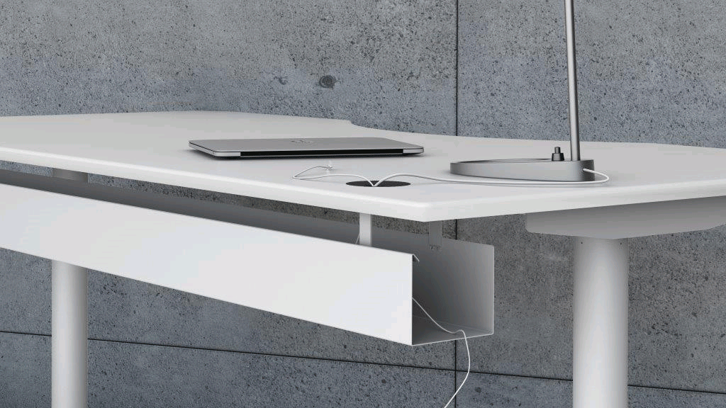 "Clara" : Bureau électrique + Plateau rectangle 200 x 90